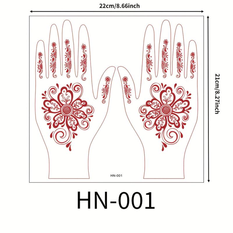 Sexy Lace Tattoo Stickers Brown Red Waterproof Sweat Long Lasting