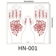 Sexy Lace Tattoo Stickers Brown Red Waterproof Sweat Long Lasting