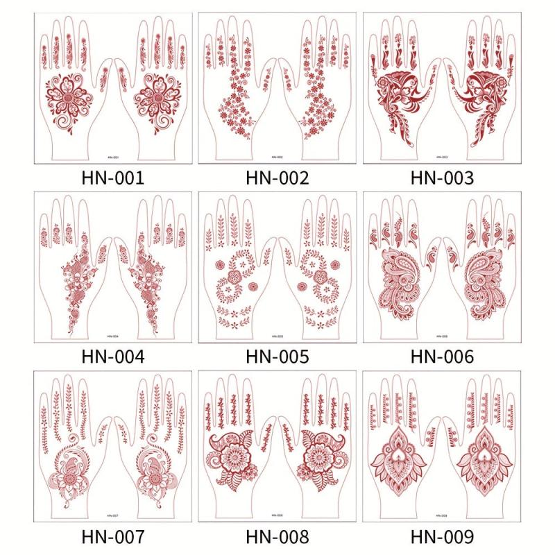 Sexy Lace Tattoo Stickers Brown Red Waterproof Sweat Long Lasting