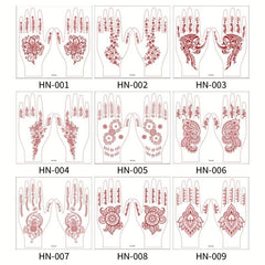 Sexy Lace Tattoo Stickers Brown Red Waterproof Sweat Long Lasting