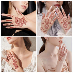 Sexy Lace Tattoo Stickers Brown Red Waterproof Sweat Long Lasting