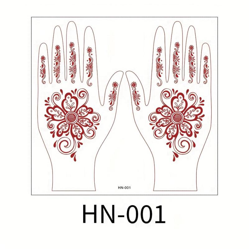 Sexy Lace Tattoo Stickers Brown Red Waterproof Sweat Long Lasting