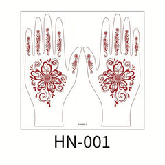 Sexy Lace Tattoo Stickers Brown Red Waterproof Sweat Long Lasting