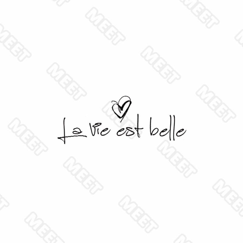 Waterproof Temporary Tattoo Stickers - English Alphabet