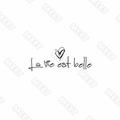 Waterproof Temporary Tattoo Stickers - English Alphabet