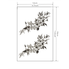 Waterproof Temporary Tattoo Blooming Flowers & Vines Long Lasting Sexy