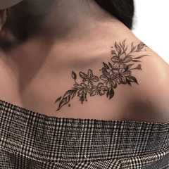 Waterproof Temporary Tattoo Blooming Flowers & Vines Long Lasting Sexy