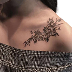 Waterproof Temporary Tattoo Blooming Flowers & Vines Long Lasting Sexy