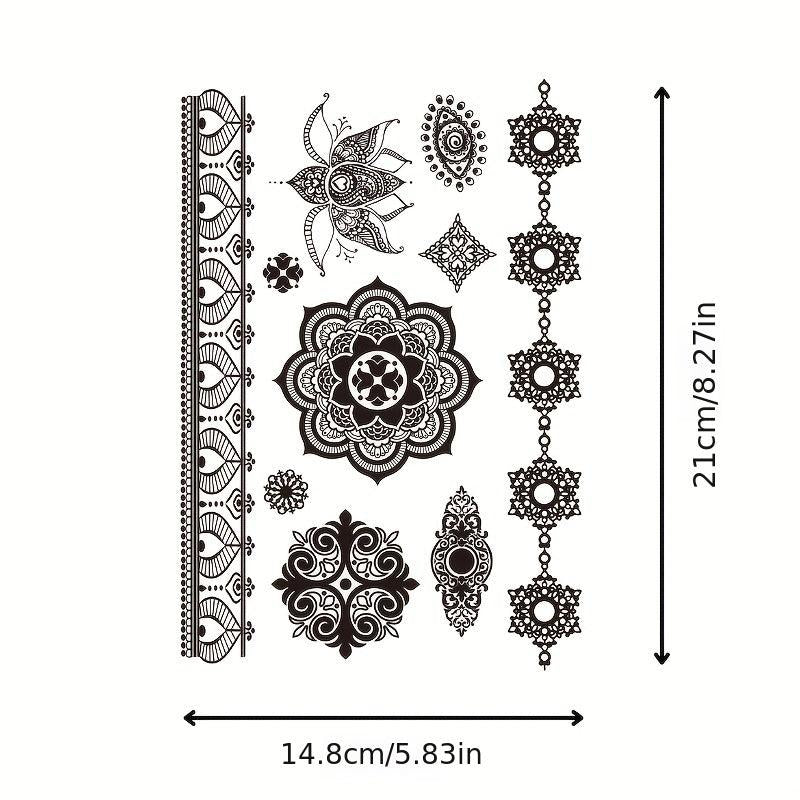 Lace Tattoo Sticker Waterproof Leg Bridal Arm Ring Temporary Tattoo