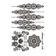 Lace Tattoo Sticker Waterproof Leg Bridal Arm Ring Temporary Tattoo