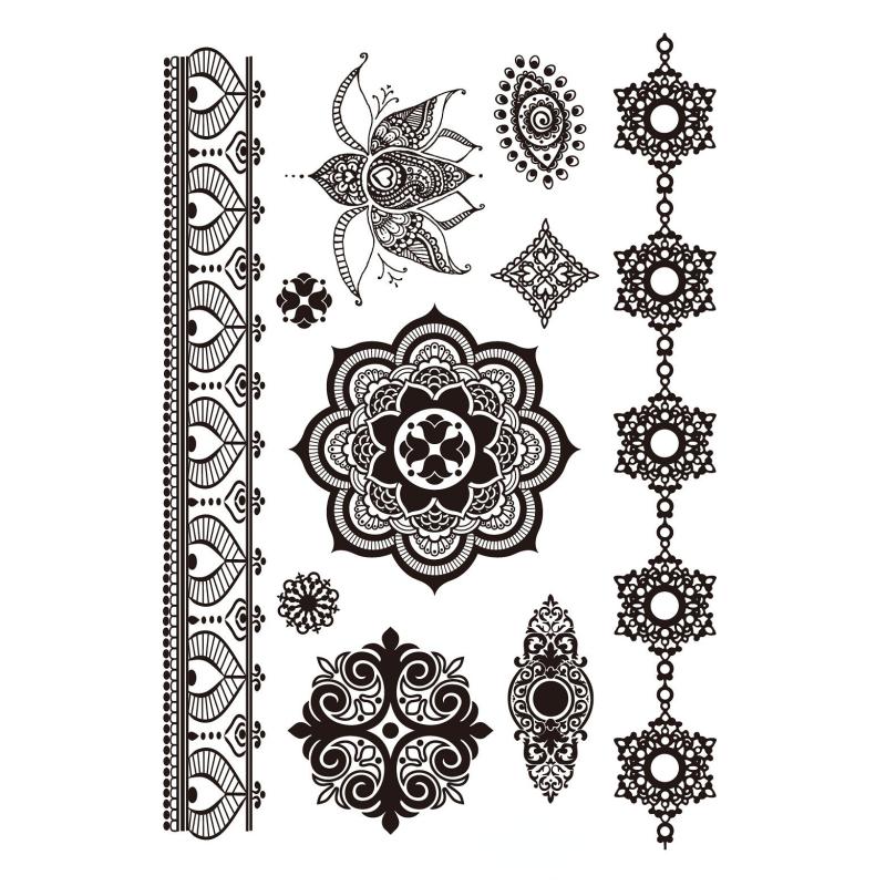 Lace Tattoo Sticker Waterproof Leg Bridal Arm Ring Temporary Tattoo