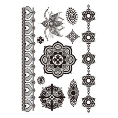 Lace Tattoo Sticker Waterproof Leg Bridal Arm Ring Temporary Tattoo