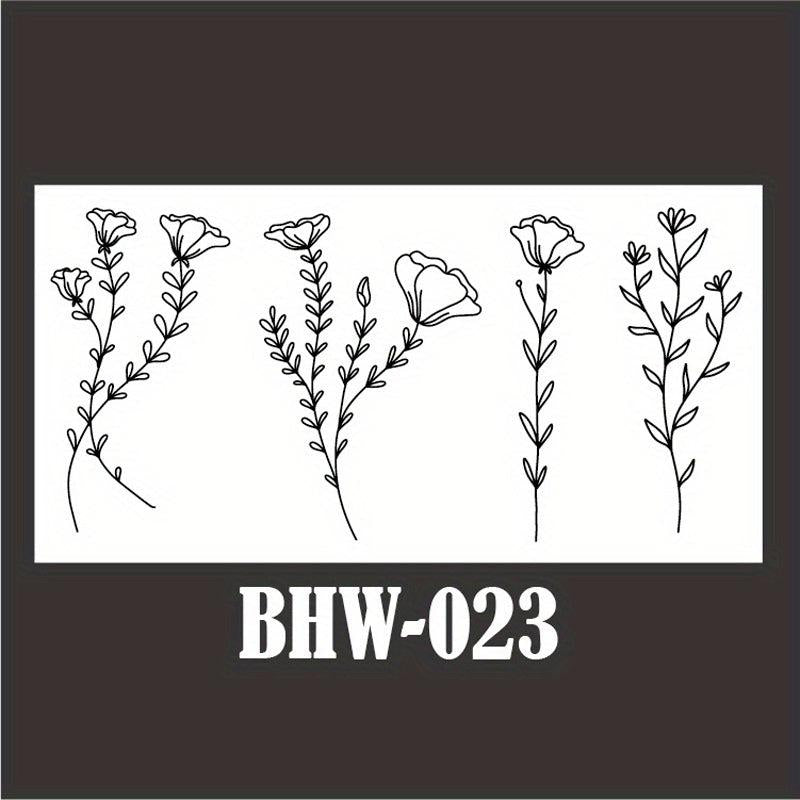 Wild Plant Temporary Tattoos Lavender, Sweet Pea, Larkspur Patterns