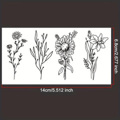 Wild Plant Temporary Tattoos Lavender, Sweet Pea, Larkspur Patterns