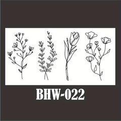 Wild Plant Temporary Tattoos Lavender, Sweet Pea, Larkspur Patterns