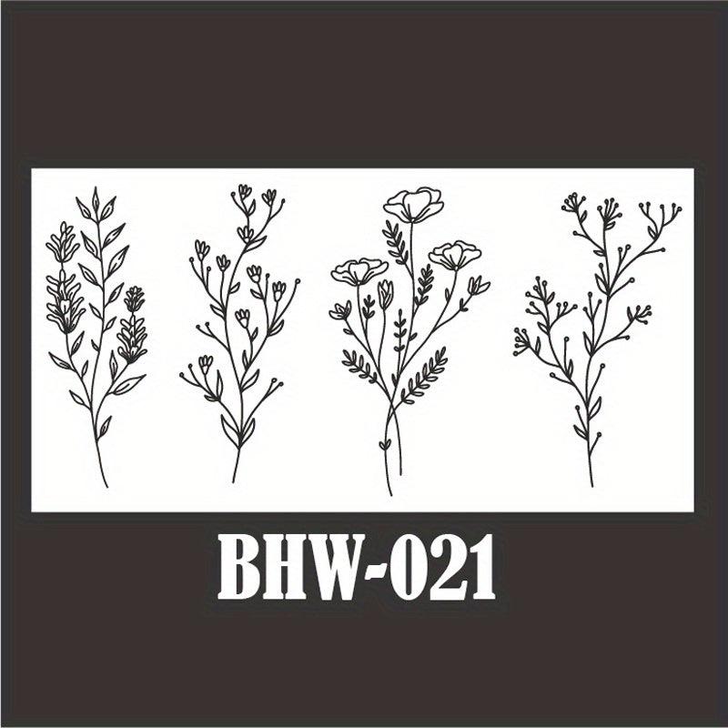 Wild Plant Temporary Tattoos Lavender, Sweet Pea, Larkspur Patterns