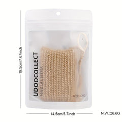 Exfoliating Jute Shower Sponge Pad with Hanging Rope