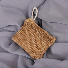 Exfoliating Jute Shower Sponge Pad with Hanging Rope
