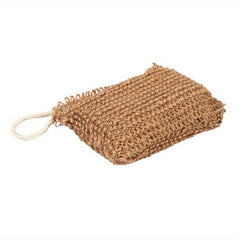 Exfoliating Jute Shower Sponge Pad with Hanging Rope