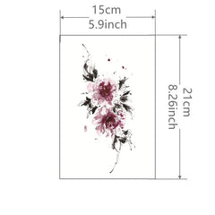 Waterproof Flowers Tattoo Sticker for Women and Men - Temporary Body Art
