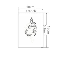 Entwined Snakes Tattoo Sticker Waterproof Long Lasting Temporary Tattoo