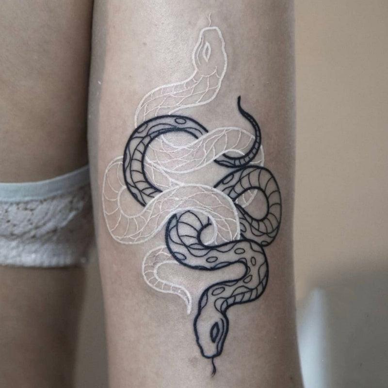 Entwined Snakes Tattoo Sticker Waterproof Long Lasting Temporary Tattoo