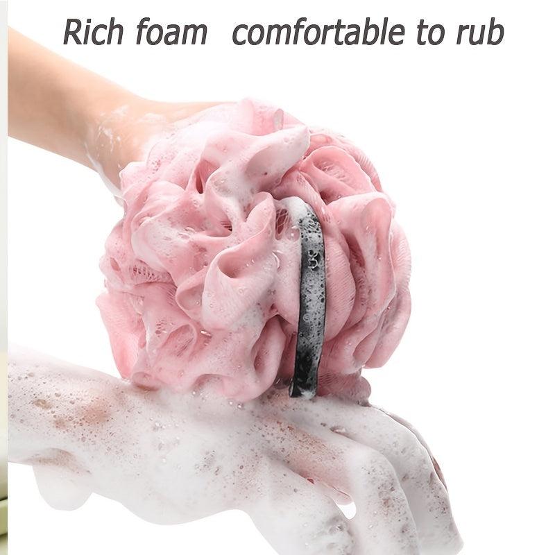 2pcs 3pcs Large Two Tone Loofahs with Mesh Balls Soft Body Scrubber