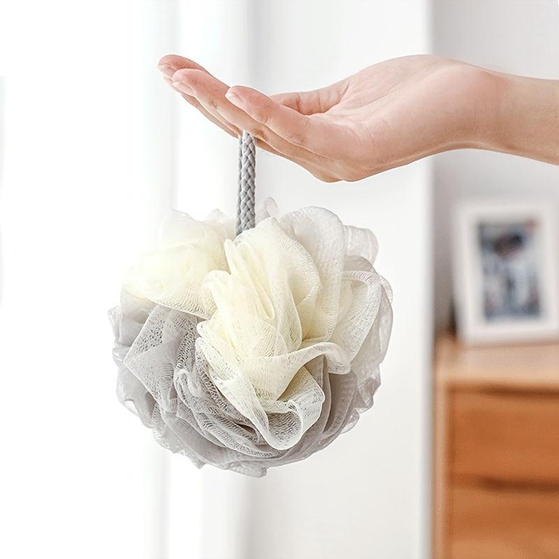 2pcs 3pcs Large Two Tone Loofahs with Mesh Balls Soft Body Scrubber
