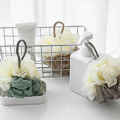 2pcs 3pcs Large Two Tone Loofahs with Mesh Balls Soft Body Scrubber
