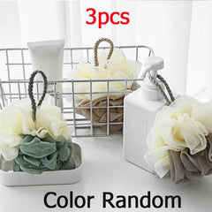2pcs 3pcs Large Two Tone Loofahs with Mesh Balls Soft Body Scrubber