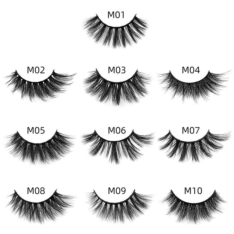 50 Pairs Faux Mink Lashes Natural Long False Eyelashes Set