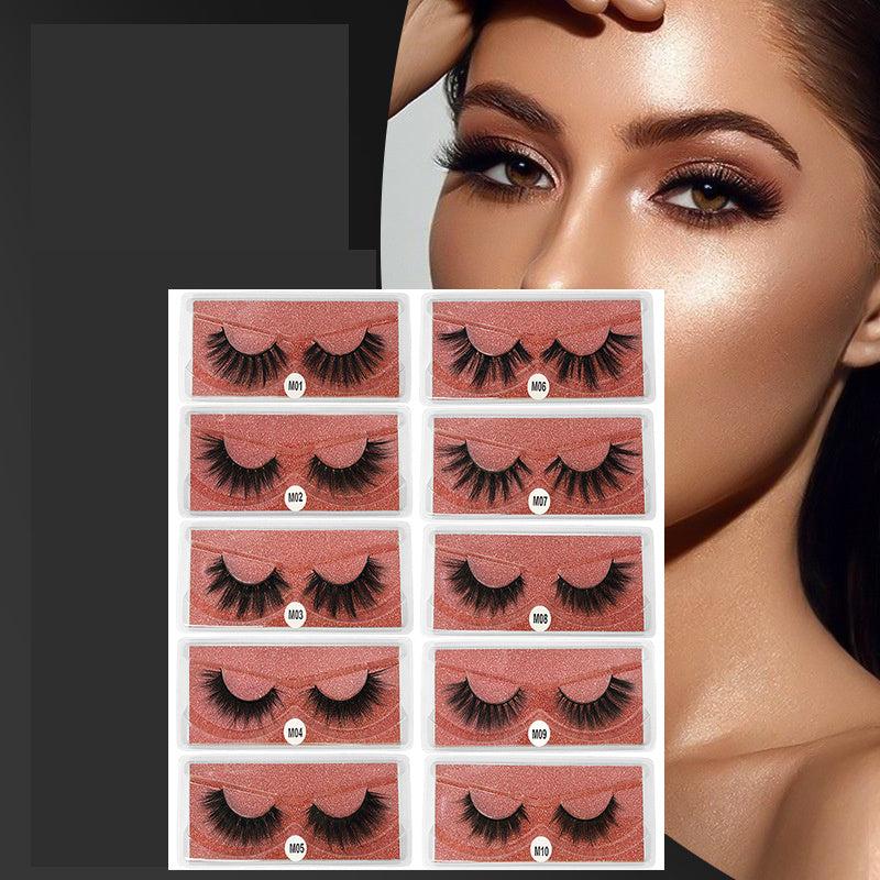 50 Pairs Faux Mink Lashes Natural Long False Eyelashes Set