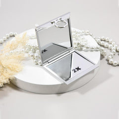 Double Sided Foldable Handheld Mirror 1x & 2x Magnification