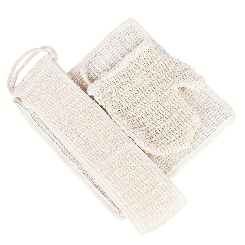 Natural Sisal Fiber Back Scrubber for Men and Women