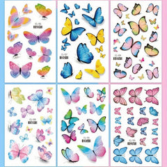 Glitter Butterfly Temporary Tattoos For Women - Colorful Waterproof Stickers