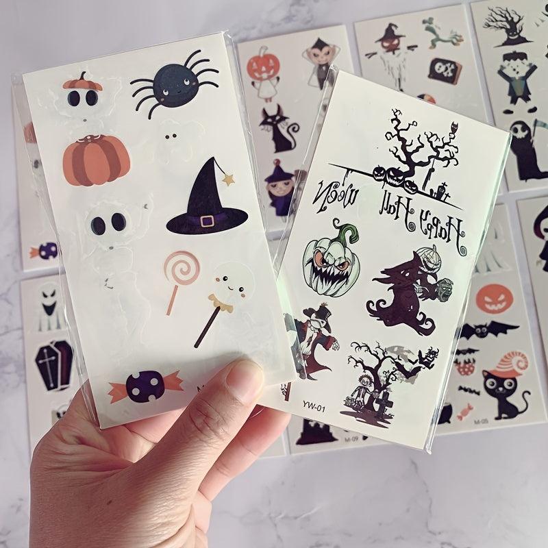 Halloween Makeup Luminous Grim Reaper Tattoo Stickers