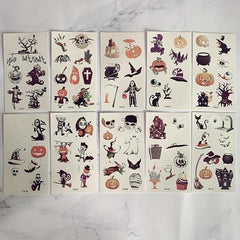 Halloween Makeup Luminous Grim Reaper Tattoo Stickers