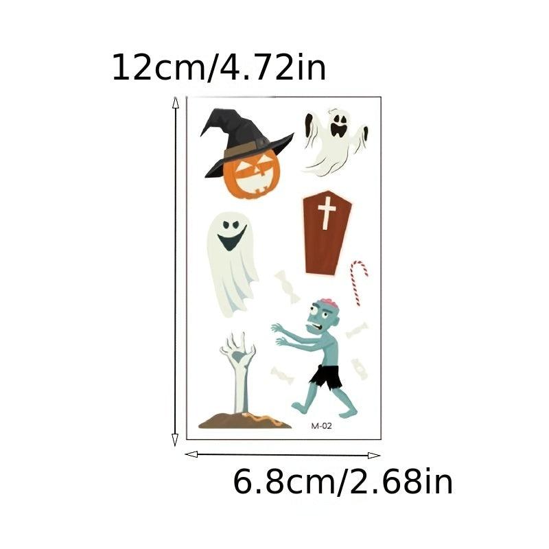 Halloween Makeup Luminous Grim Reaper Tattoo Stickers