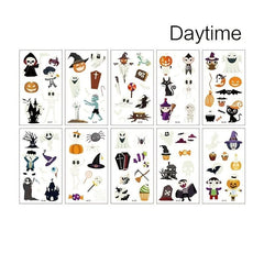 Halloween Makeup Luminous Grim Reaper Tattoo Stickers