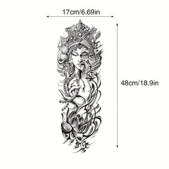 2pcs Full Arm Totem Waterproof Temporary Tattoo Sticker L19 xW7