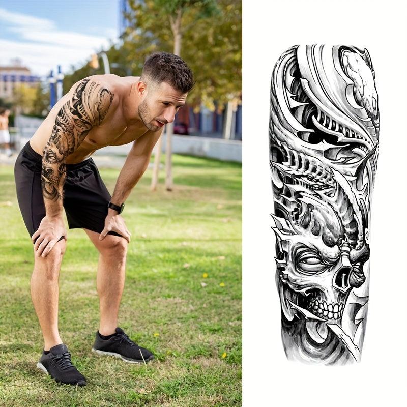 2pcs Full Arm Totem Waterproof Temporary Tattoo Sticker L19 xW7