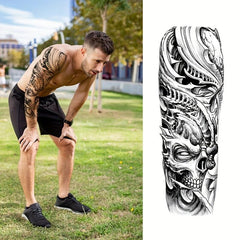 2pcs Full Arm Totem Waterproof Temporary Tattoo Sticker L19 xW7
