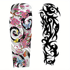 2pcs Full Arm Totem Waterproof Temporary Tattoo Sticker L19 xW7