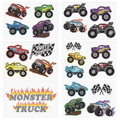 6 Sheet Race Car Temporary Tattoo Stickers for Kids