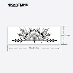 Cherry Blossom Sunflower Butterfly Lock Tattoo Sticker