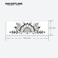 Cherry Blossom Sunflower Butterfly Lock Tattoo Sticker