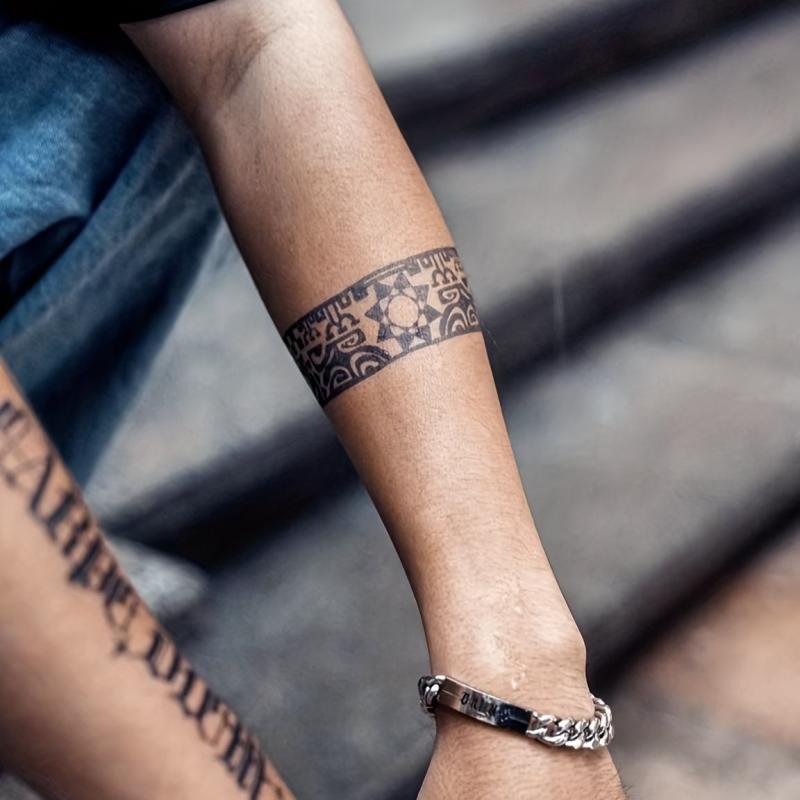 Cherry Blossom Sunflower Butterfly Lock Tattoo Sticker