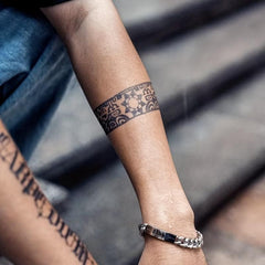 Cherry Blossom Sunflower Butterfly Lock Tattoo Sticker