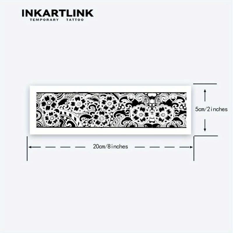 Cherry Blossom Sunflower Butterfly Lock Tattoo Sticker
