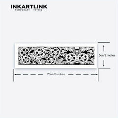Cherry Blossom Sunflower Butterfly Lock Tattoo Sticker